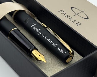 Personalized Engraved Parker Fountain Pen: Gift for Writers & Book Lovers