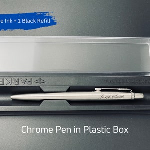 Personalized Chrome Pen in Plastic Box