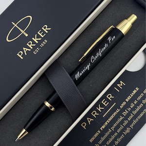 Engraved Parker Pen, Wedding Guest Book Pen, Elegant Couple Present, Anniversary Gift