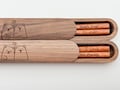 Engraved Chopsticks in Box – 5th Anniversary Gift for Him or Her, Personalized Wooden Gift for Couple, Custom Keepsake