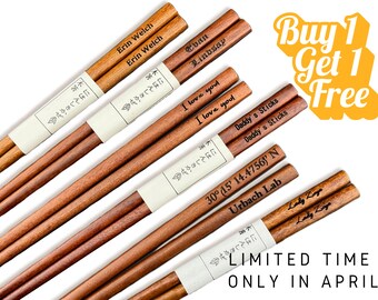 Custom Wood Chopsticks, Walnut Chopsticks, Personalized Party Favors, Wedding Anniversary Birthday Restaurant Chief Gift