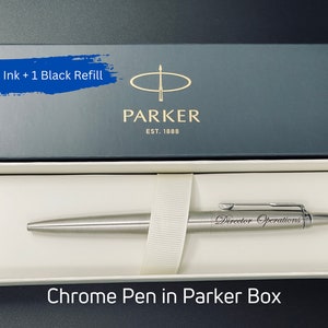 Personalized Chrome Pen in Parker Box