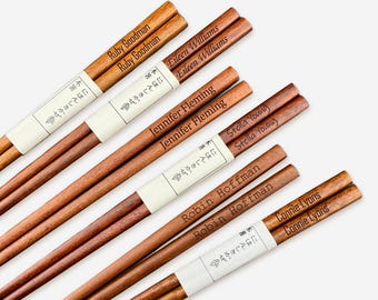 Personalized Chopsticks, Natural Wood Chopsticks, Best Birthday Gift for Sushi Lovers, Unique Chopsticks