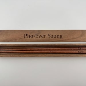 Custom Engraved Wooden Chopsticks - Personalized Sushi Sticks Birthday Gift