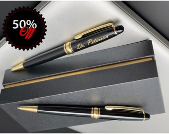 Personalized Pen & Refills Set With Box Pen Keychain Set, Custom Gift for Boss, Office, Graduation, Teacher, Doctor, Co-Worker