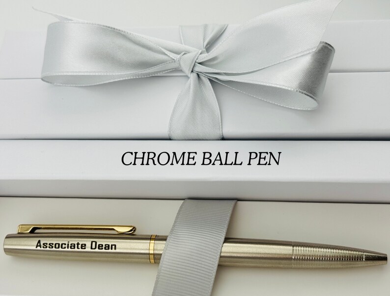 Custom Pierre Cardin Monza Chrome Ball Pen with Bow Gift Box