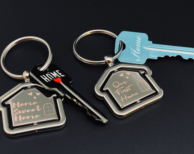 Personalized Engraved Keychain Housewarmings Gift Realtor Etsy