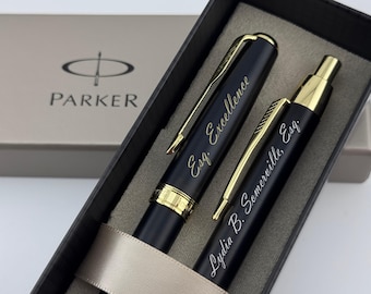 Lawyer Gift Engraved Parker Pen Set, Personalized Attorney Pen in Custom Gift Box, Esquire Desk Accessory, Law School Graduation Present