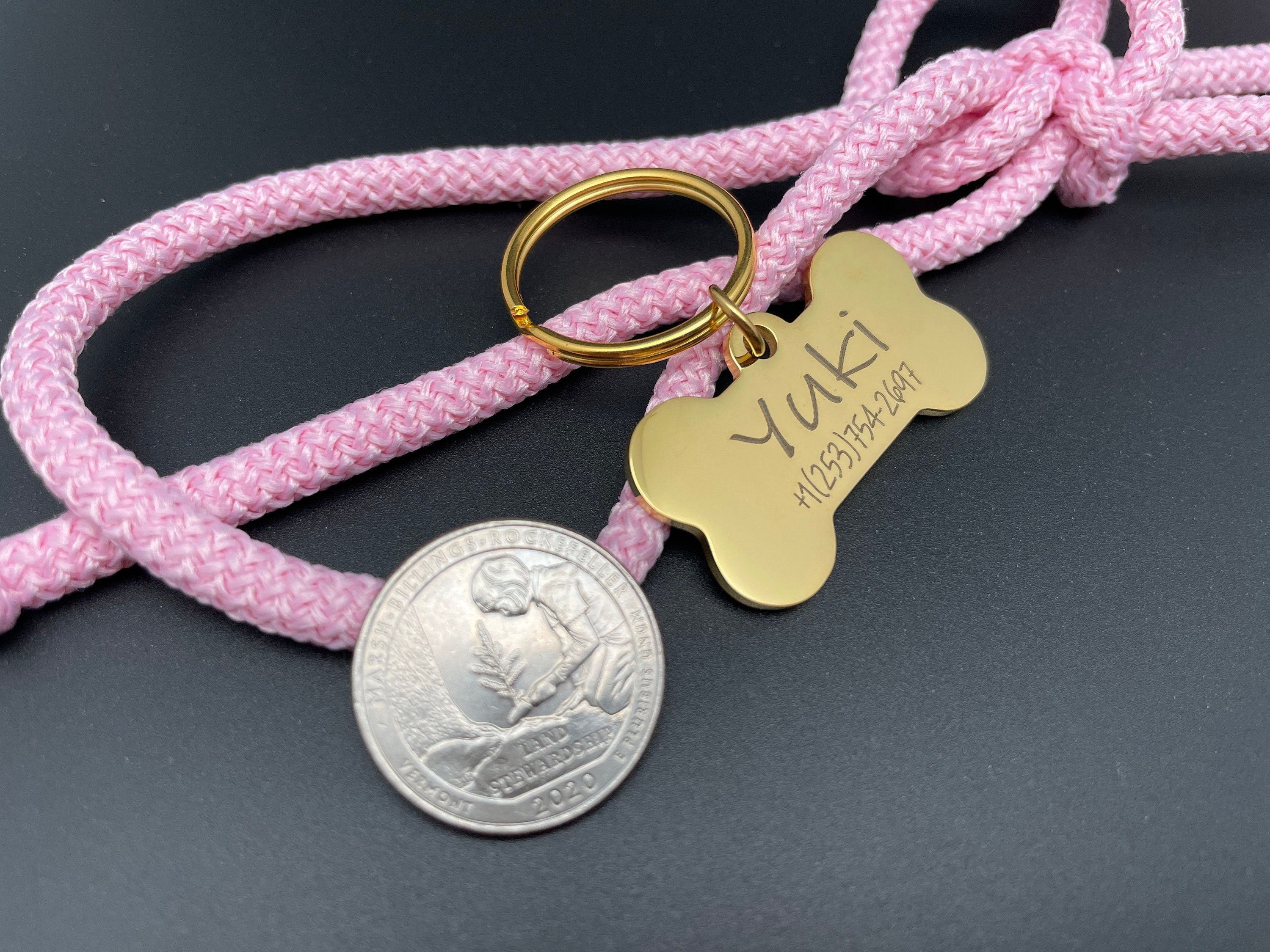 Personalized Brass Dog ID Tag Custom Engraved Dog Tag Puppy Etsy