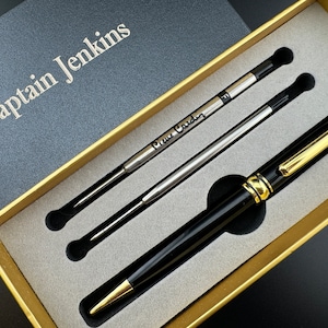 Engraved Pen & Refills Set With Customizable Box , Personalized Military Pen, Monogrammed Officer Gift, Veteran Gift with Name