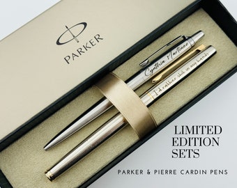 Personalized Pen Set Parker Pierre Cardin Engraved Pens, PHD graduation gifts, MBA Graduation, Teacher Appreciation Gift,  Сongrats Grad