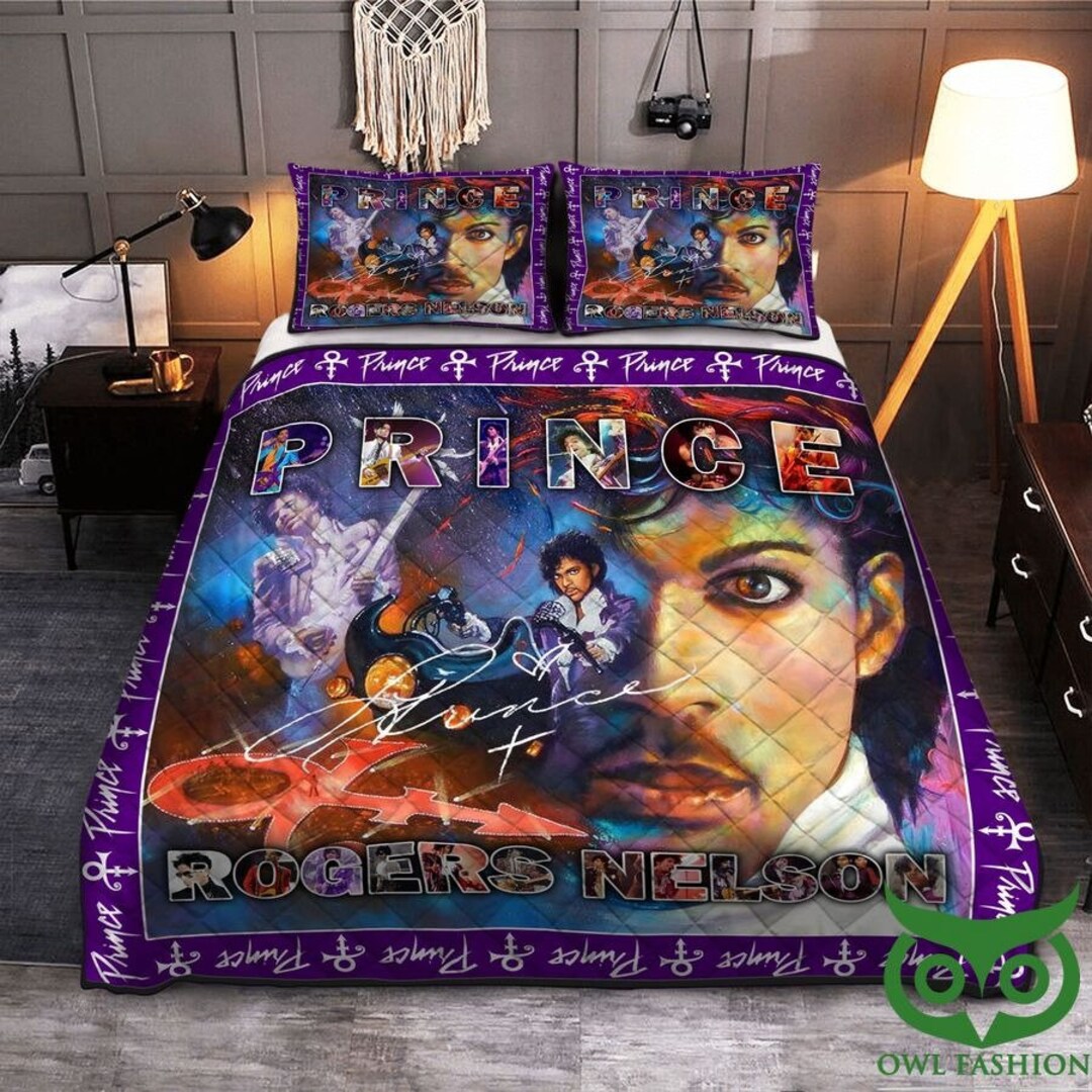 The Artist Prince Purple Rain Bedding Setprince Quilt Bed Etsy
