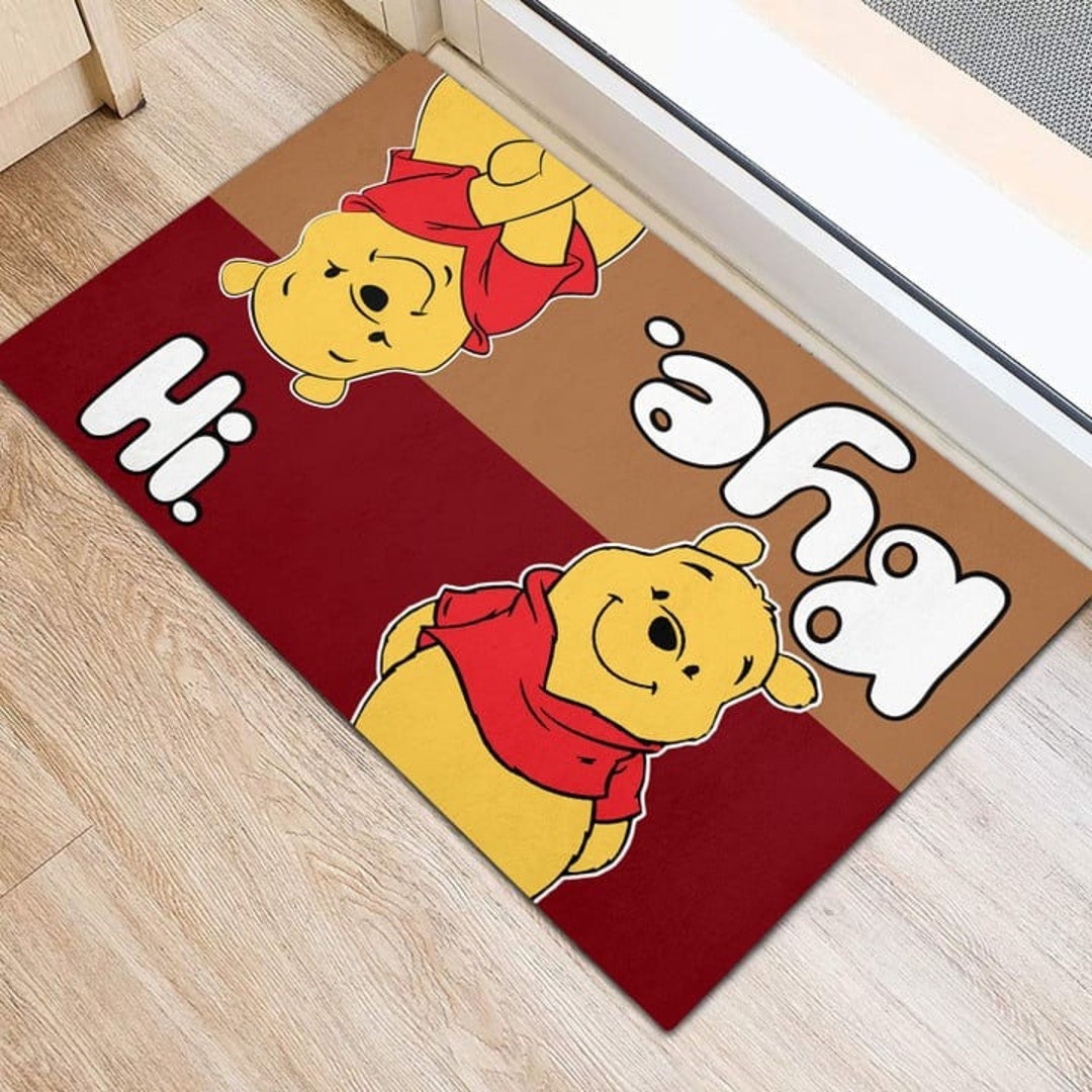 Winnie the Pooh Door Mat Pooh Doormat Disney Christmas Etsy