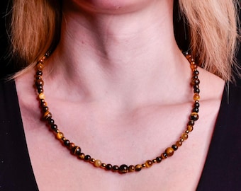 Eevee Necklace | Tigers Eye & Hematite