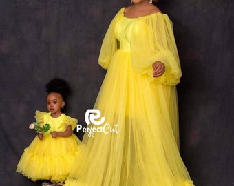 Mommy and Me dress, Mum and daughter matching outfits, Maternity photo dress, family matching outfits,Birthday mum and daughter dress