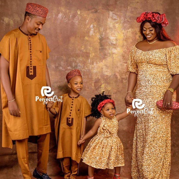 African family Set, Ankara family set,Ankara couple set, Family photoshoot,African print couple outfit,Nigerian wedding dress,Asoebi styles