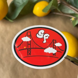 SF Golden Gate - Waterproof Sticker - San Francisco Bay Area Historic Bridge