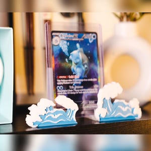 Modulaire TCG-kaartstandaard: Japans golfontwerp, 3D-geprint display voor Pokémon, Yu-Gi-Oh, One Piece, MTG en alle andere TCG
