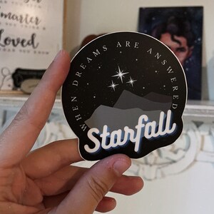 sterrenval | op acotar geïnspireerde sticker | laptopsticker, sticker waterfles, sarah j maas