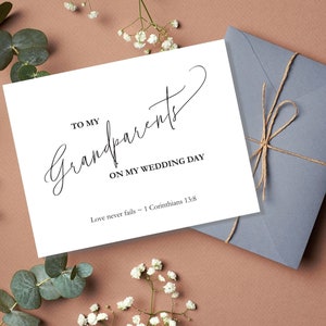 Christian Wedding Card to Your Grandparents on Your Wedding Day | Christian Card to Grandparents | Wedding Card To My Grandparents