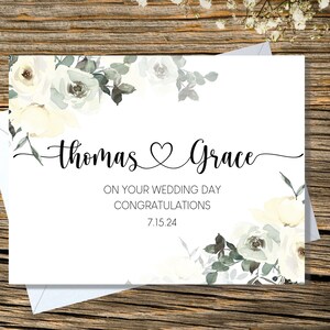 Custom Wedding Card to the Bride and Groom | Personalized Wedding Card to Newly Married Couple | Congratulations on Your Wedding Day