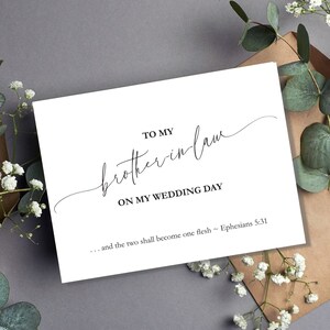 Christian Wedding Card to Your Brother-In-Law on Your Wedding Day, Christian Wedding Day Card, To My Brother-in-Law on My Wedding Day