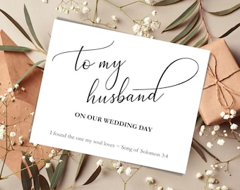 Christian Wedding Card to Your Husband on Your Wedding Day, Christian Wedding Day Card to My Future Husband,To my Husband on Our Anniversary