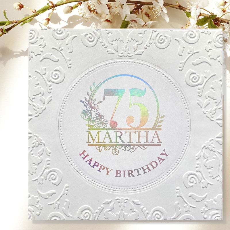 75th Birthday Card - Etsy
