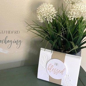 Embossed White Floral Note Card Set of 6 With Envelopes, Wedding Thank ...
