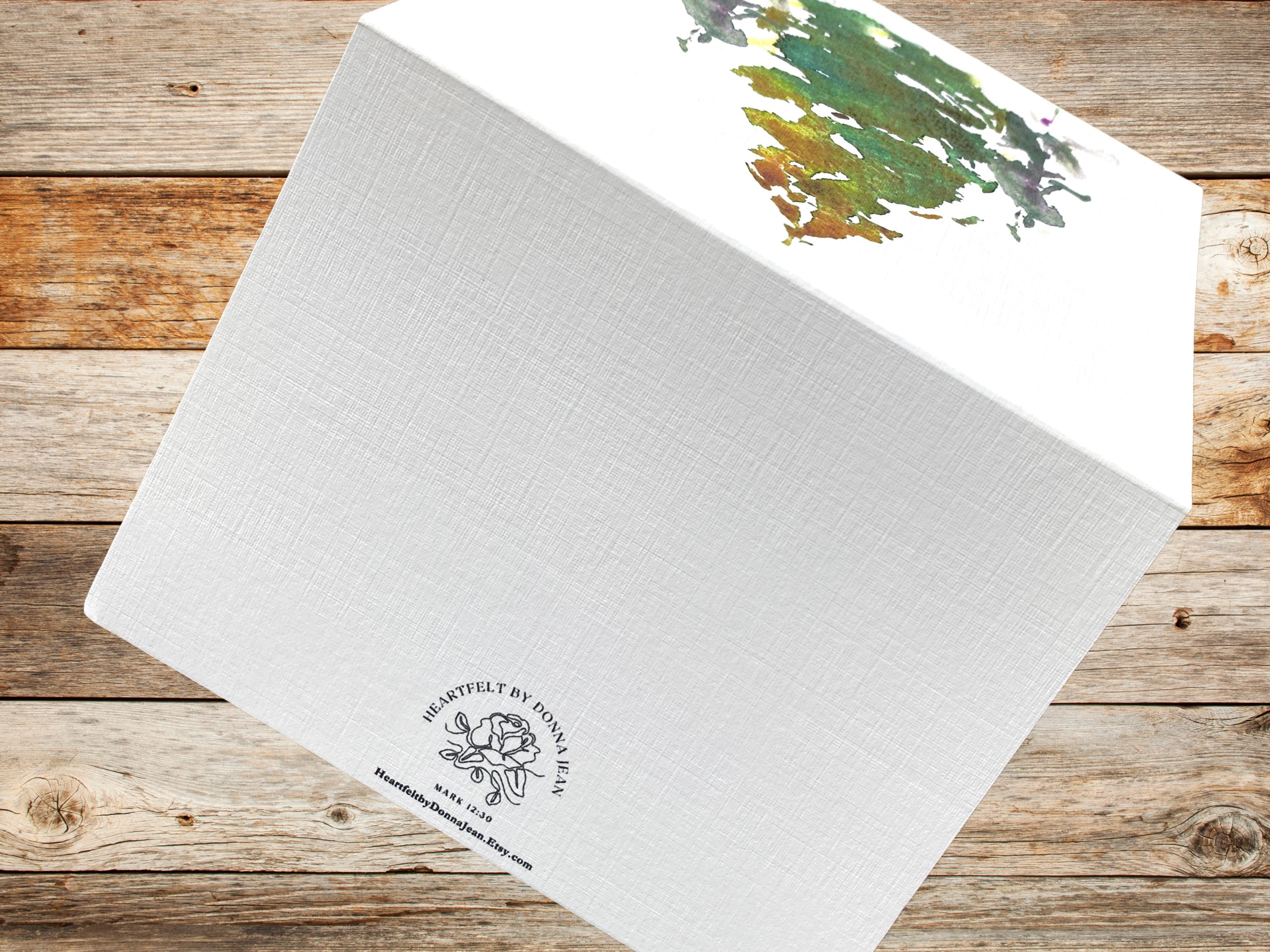 Watercolor Pine Tree Card Set (8) | Blank Holiday Christmas Note Cards ...