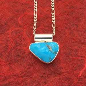 Sterling Silver Turquoise Necklace Handcrafted by Sassi LaMuth Jewelry  Arizona Turquoise