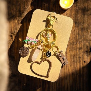 LOVE Taschenanhänger, Liebe Schlüsselbund, personalisierte Liebe Energie Geschenk, Herz Schmuck, Jahrestag, Valentinstag, Hochzeit, Geburtstag schönes Geschenk