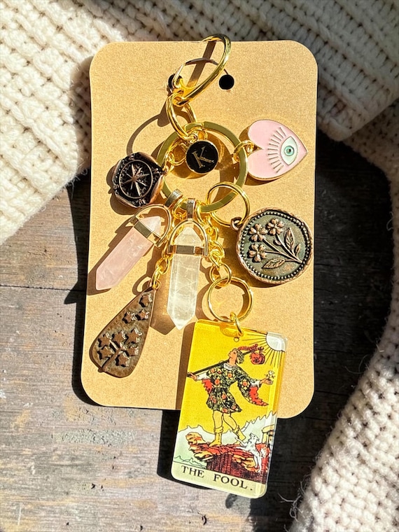 New Beginnings Love - Rose Quartz, Clear Quartz - The Fool Tarot -…