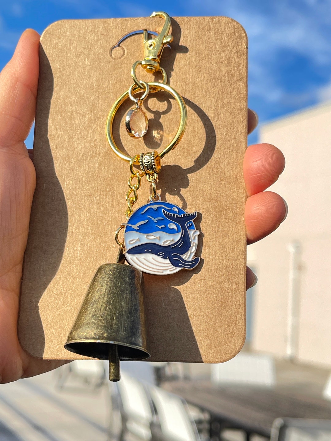 Cow Bell Key Chain Salty Ocean Breeze Rustic Witch Bell, Cow Bell Keychain, Witchy ...