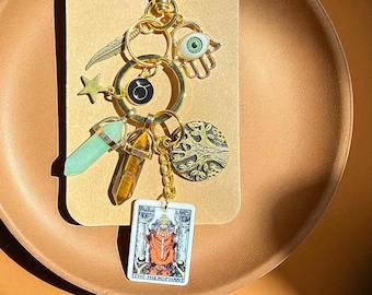 Taurus Earth Sign Crystal Set: Taurus Zodiac Bag Charm, Taurus Metaphysical Gift, Positive Energy Gift, Taurus Birthday, Taurus Holiday Gift