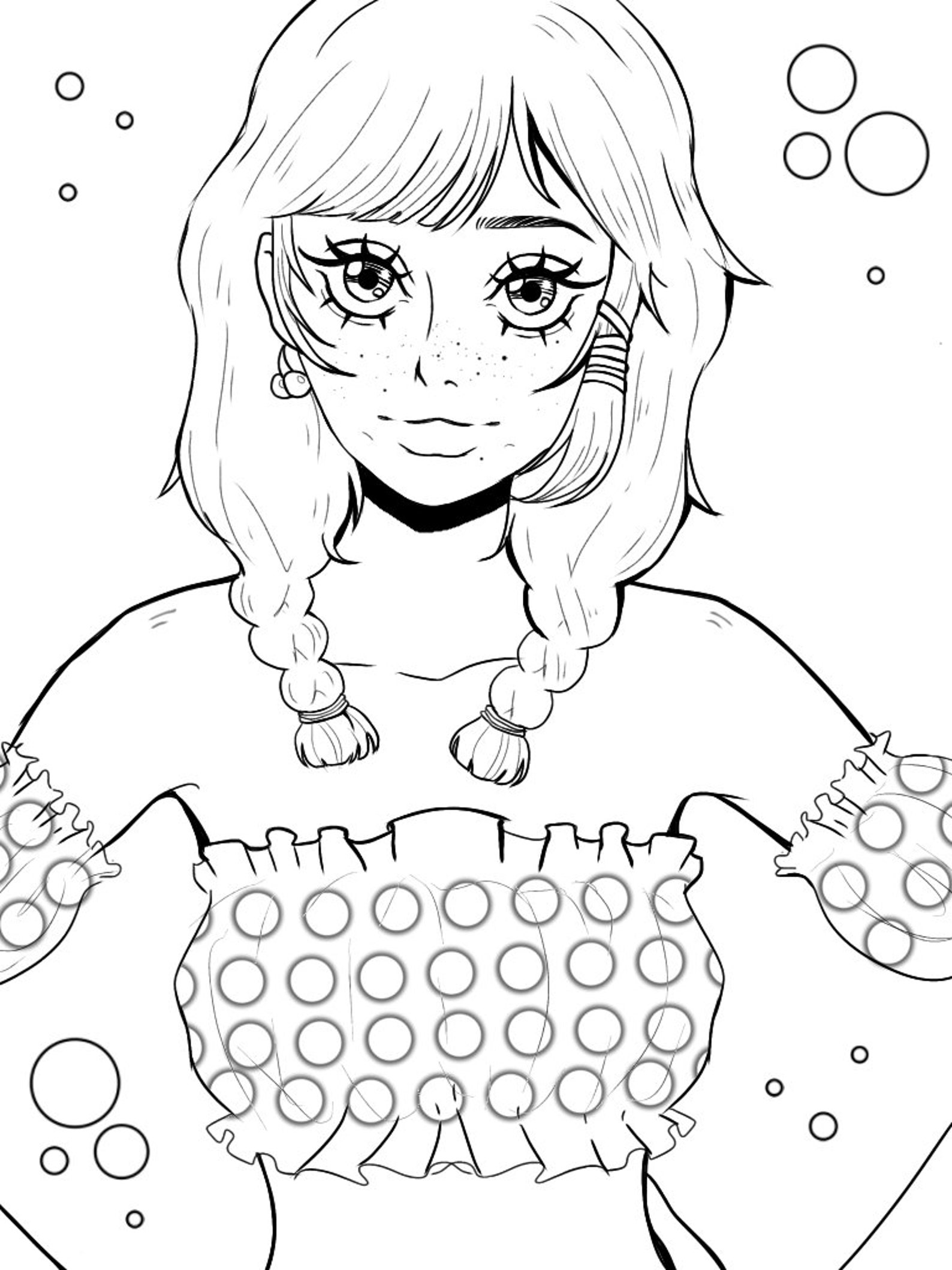 5 Page Printable Coloring Girls - Etsy