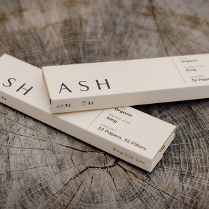 ASH Organic King Size Rolling Paper + Filters