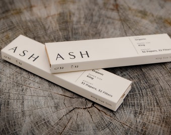 ASH Organic King Size Rolling Paper + Filters