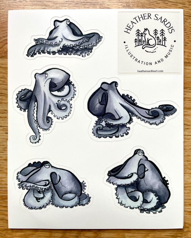 Octopus Sticker Sheet - Etsy