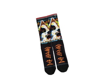 Def Leppard Hysteria sublimatie sokken perris print king crew sokken Mick rock and roll