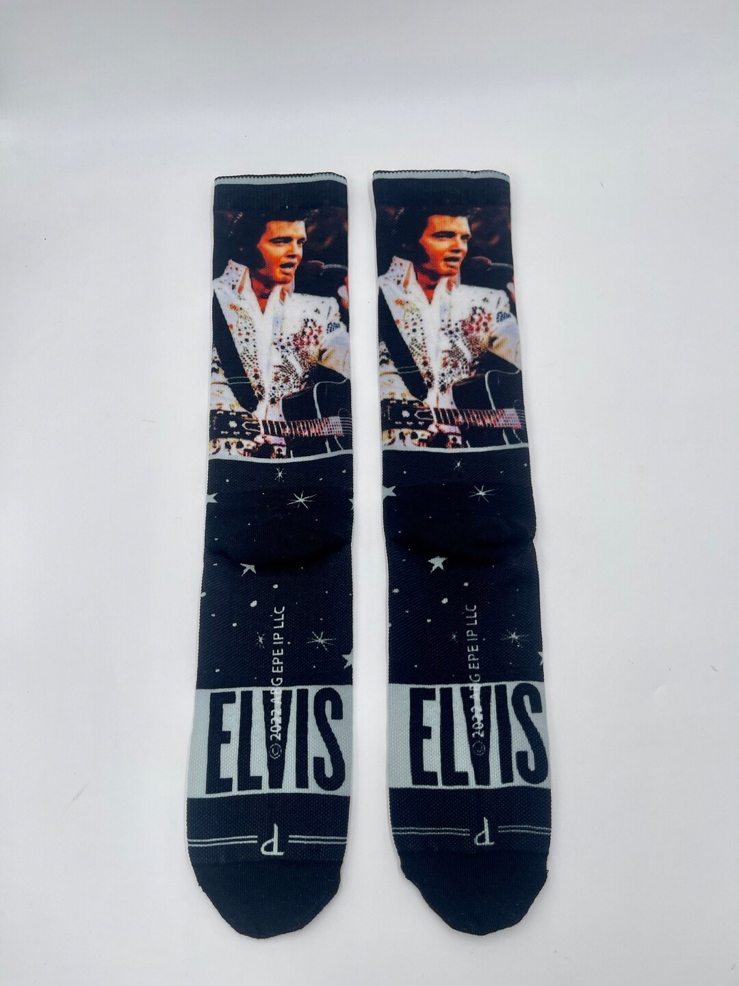 Elvis Presley King Crew Socks Etsy
