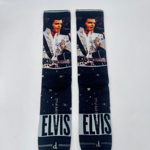 Elvis Presley king sublimation crew socks