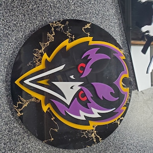 RAVENS 3D sign Art Baltimore Jackson  3-D  Stadium avenue New Lamar football Maryland style