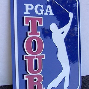 PGA TOUR 3D sign Art Golf  games course gaming console world man cave home display unique MASTERS Tournament club