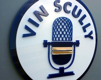 3D VIN SCULLY sign Art legend Los Angeles  LA Dodgers Raiders Oakland  Las Vegas 3-D  Stadium avenue