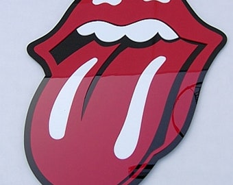Rolling Stones tongue 3D sign ART logo custom  Fender  stratocaster music  wall decor bass drums band guitar Lounge Jagger