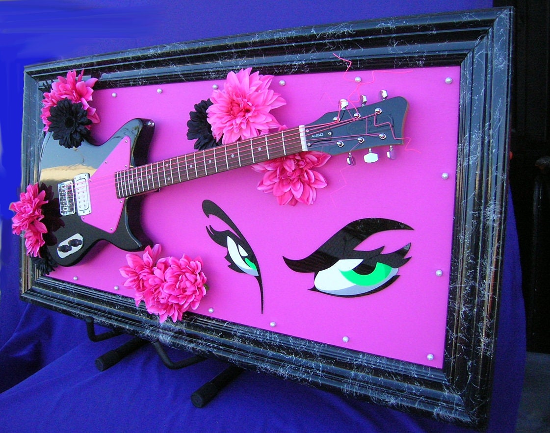 Rolling Stones Tongue 3D Sign ART Logo Custom Fender Stratocaster