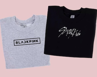 Kpop Custom Art Print Long Sleeve Sweatshirt for Youth Fans and Youth Fan Gifts