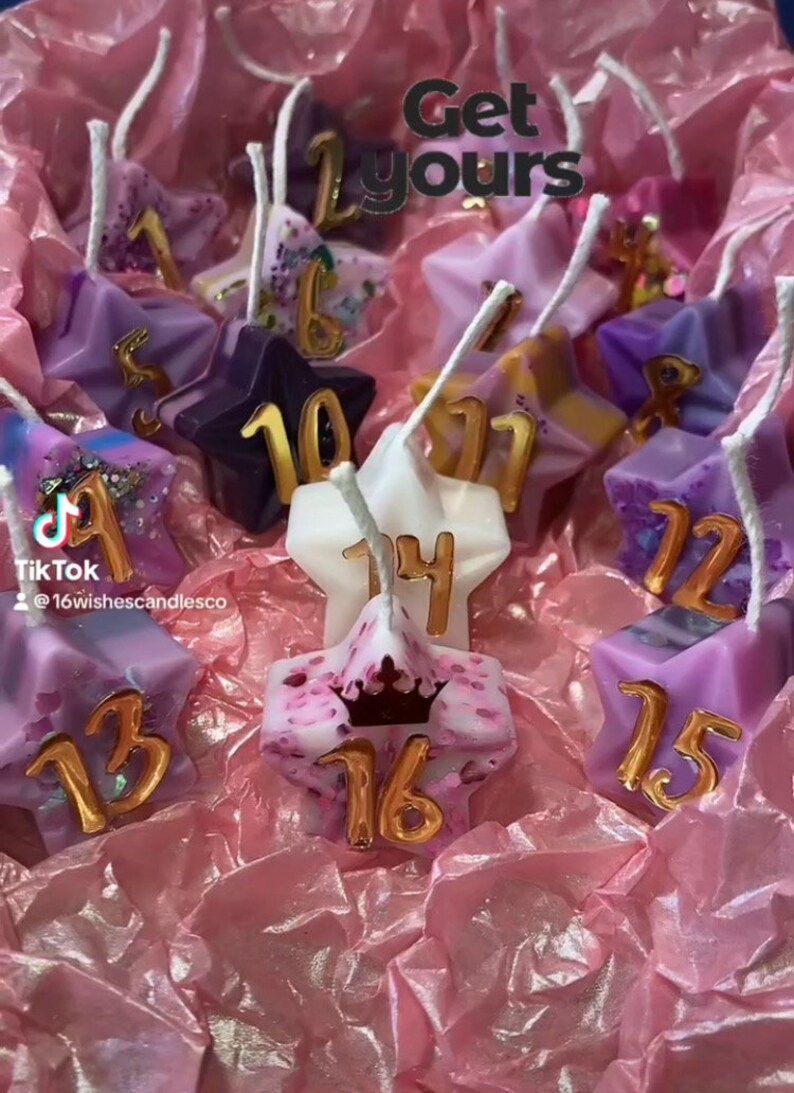 Sweet 16 Wishes Candles Box W/ Luckyduck Matchbox and Wishlists Etsy