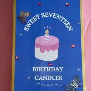 Sweet 17 Wishes Candle box, LuckyDuck matchbox, 16 Wishes, 16 Wishes Movie, 16 Wishes Candle Box, Birthday Candles, 17th birthday gifts